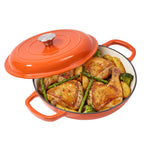 Daluvenix 3 Quart Cast Iron Dutch Oven for Cooking/Stewing – Enameled, Nonstick, Dual Handles, Oven & Stovetop Friendly