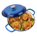 Daluvenix 3 Quart Cast Iron Dutch Oven for Cooking/Stewing – Enameled, Nonstick, Dual Handles, Oven & Stovetop Friendly