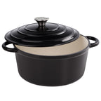 Daluvenix 6qt Enameled Cast Iron Dutch Oven Pot with Lid for Bread,Non-Stick Cookware with Dual Handles for Cooking & Roasting