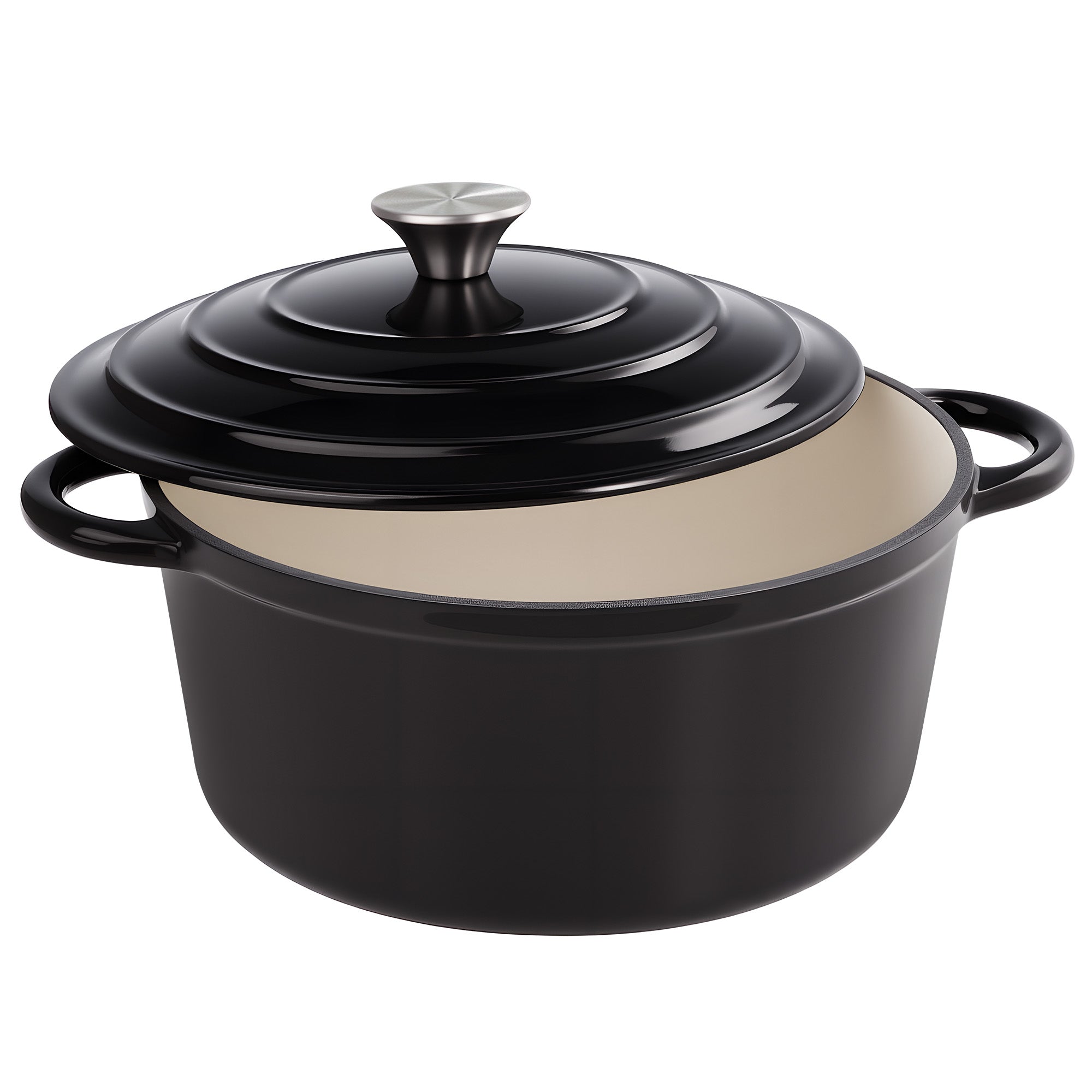 Daluvenix 6qt Enameled Cast Iron Dutch Oven Pot with Lid for Bread,Non-Stick Cookware with Dual Handles for Cooking & Roasting