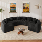 Daluvenix 128''Oversized Round Curved Sofa Modern Round Modular Sectional Sofa