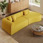 Daluvenix Modern Curved Sofa 126'' Oversized Boneless Cloud Sectional Couch