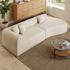 Daluvenix Modern Curved Sofa 126'' Oversized Boneless Cloud Sectional Couch