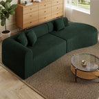 Daluvenix Modern Curved Sofa 126'' Oversized Boneless Cloud Sectional Couch