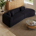 Daluvenix Modern Curved Sofa 126'' Oversized Boneless Cloud Sectional Couch