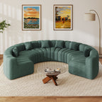 Daluvenix 128''Oversized Round Curved Sofa Modern Round Modular Sectional Sofa