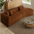 Daluvenix Modern Curved Sofa 126'' Oversized Boneless Cloud Sectional Couch