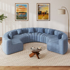 Daluvenix 128''Oversized Round Curved Sofa Modern Round Modular Sectional Sofa