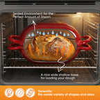 Daluvenix 2qt Dutch Oven for Bread Baking, Enameled Cast Iron Bread Oven with Lid, Non Stick