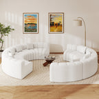 Daluvenix 128''Oversized Round Curved Sofa Modern Round Modular Sectional Sofa