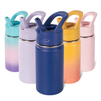 Daluvenix 12oz Insulated Kids Water Bottle with Straw and Carry Handle, Leak-Proof BPA-Free Stainless Steel Bottle