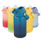 Daluvenix Kids Water Bottle with Straw Lid 12oz，Leakproof toddler Water Bottle for School, Insulated Stainless Steel Water Bottles for Kids BPA Free