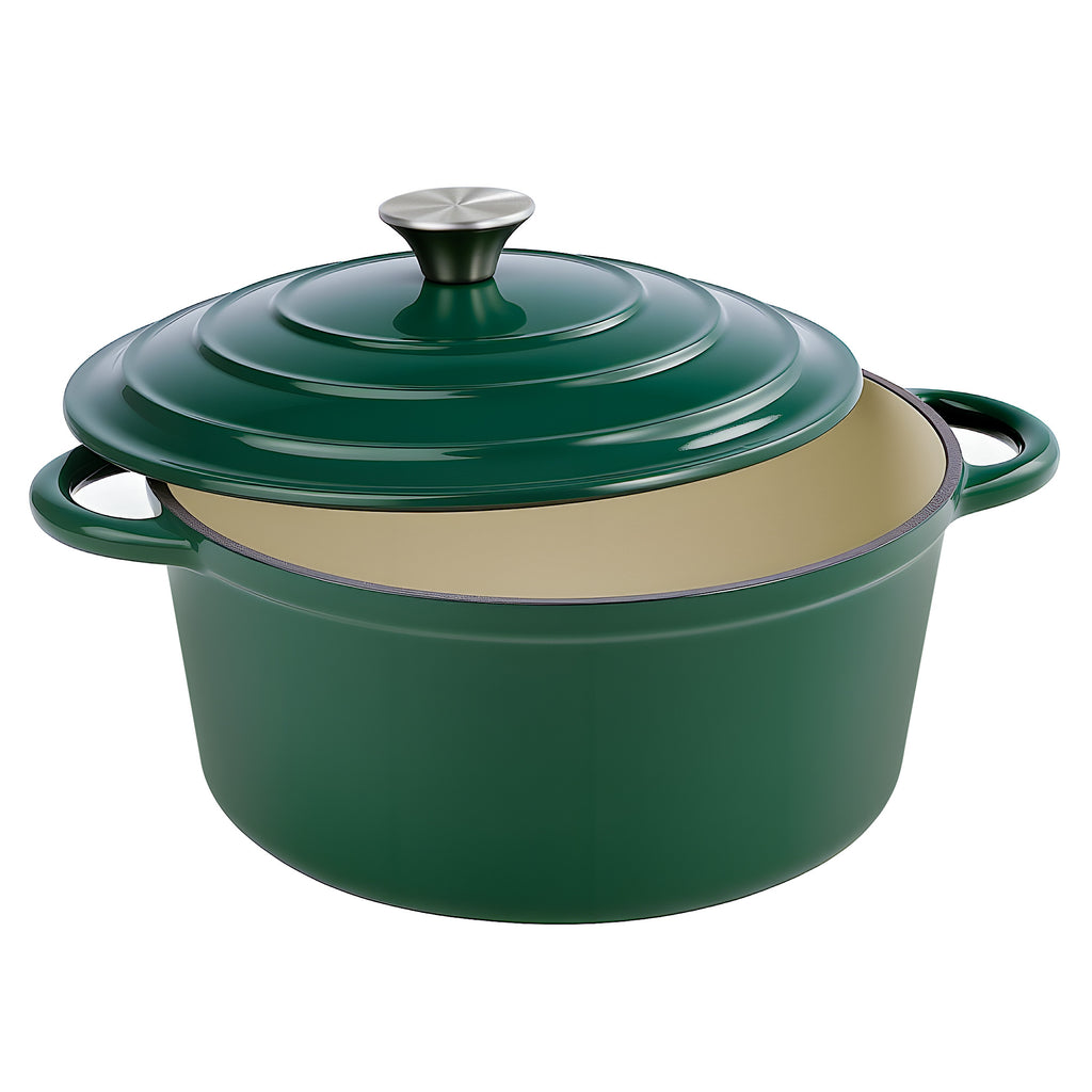 Daluvenix 6qt Enameled Cast Iron Dutch Oven Pot with Lid for Bread,Non-Stick Cookware with Dual Handles for Cooking & Roasting