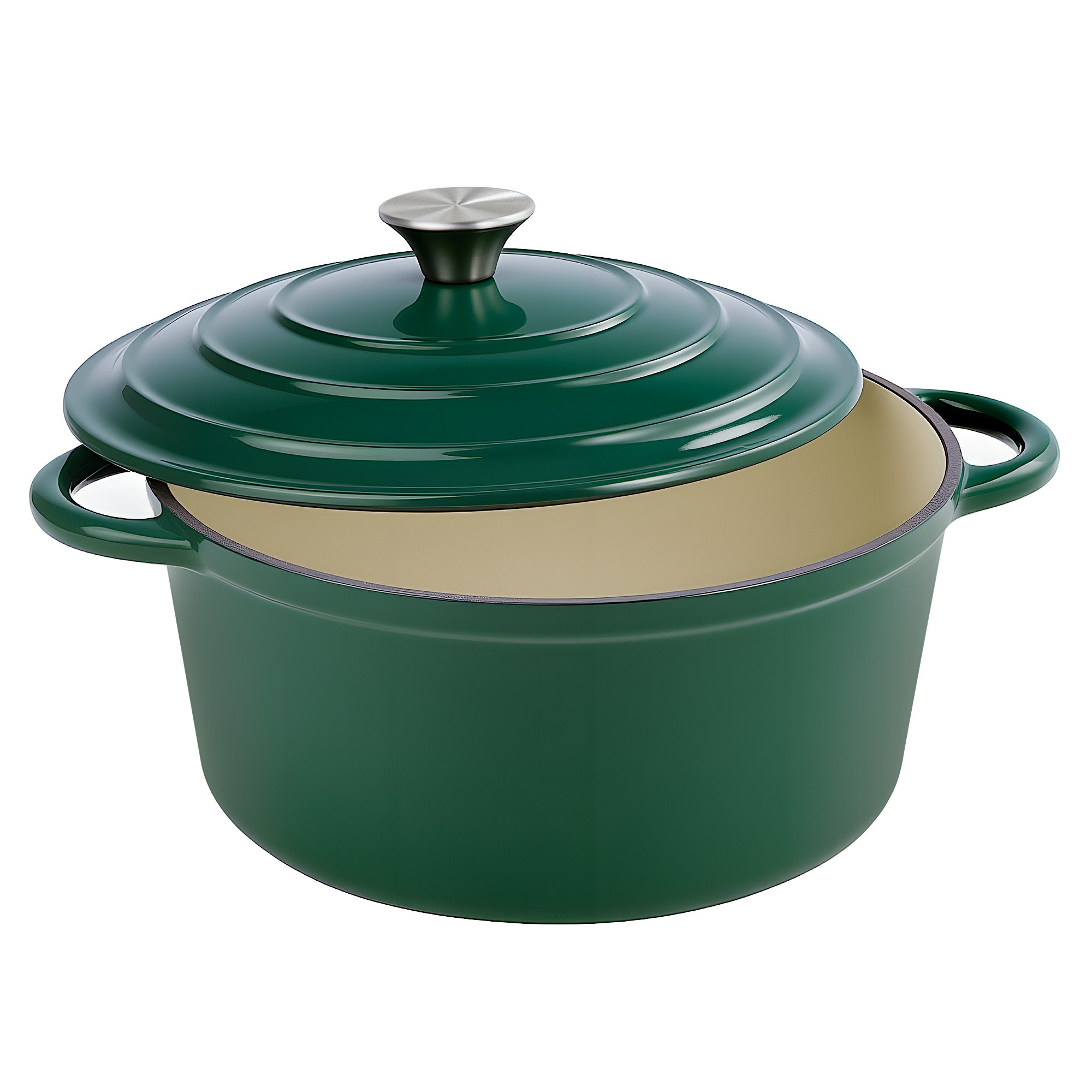 Daluvenix 6qt Enameled Cast Iron Dutch Oven Pot with Lid for Bread,Non-Stick Cookware with Dual Handles for Cooking & Roasting