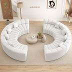 Daluvenix 128''Oversized Round Curved Sofa Modern Round Modular Sectional Sofa