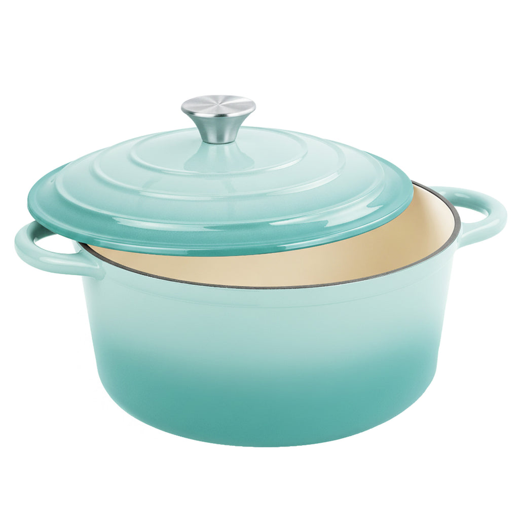 Daluvenix 6qt Enameled Cast Iron Dutch Oven Pot with Lid for Bread,Non-Stick Cookware with Dual Handles for Cooking & Roasting
