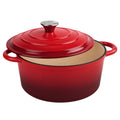 Daluvenix 6qt Enameled Cast Iron Dutch Oven Pot with Lid for Bread,Non-Stick Cookware with Dual Handles for Cooking & Roasting