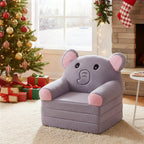 Daluvenix Toddler Sofa Chair 2 In 1 Soft Convertible Kids Couch for Girls Boys