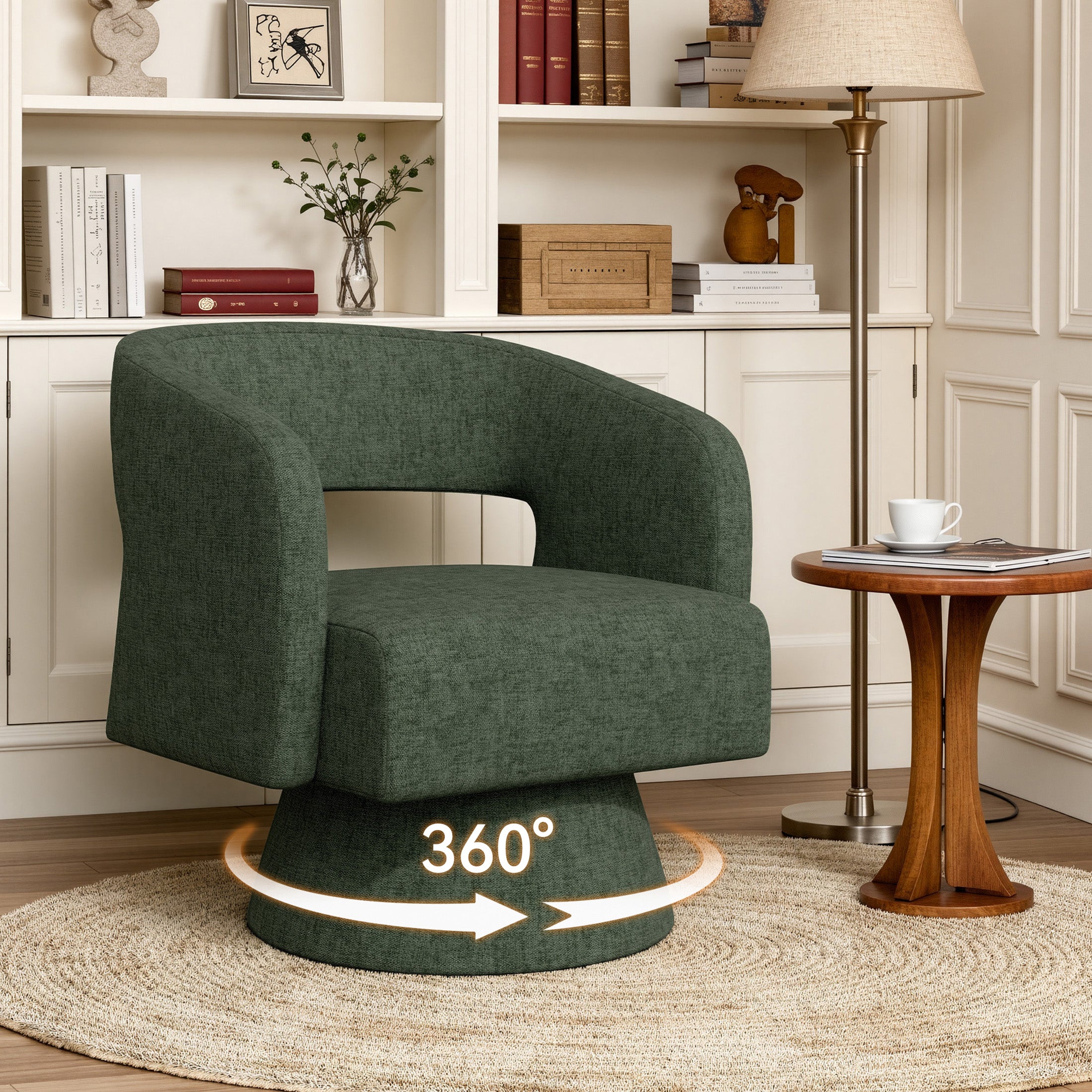 Daluvenix 360° Swivel Accent Chair Modern Luxury Barrel Chairs