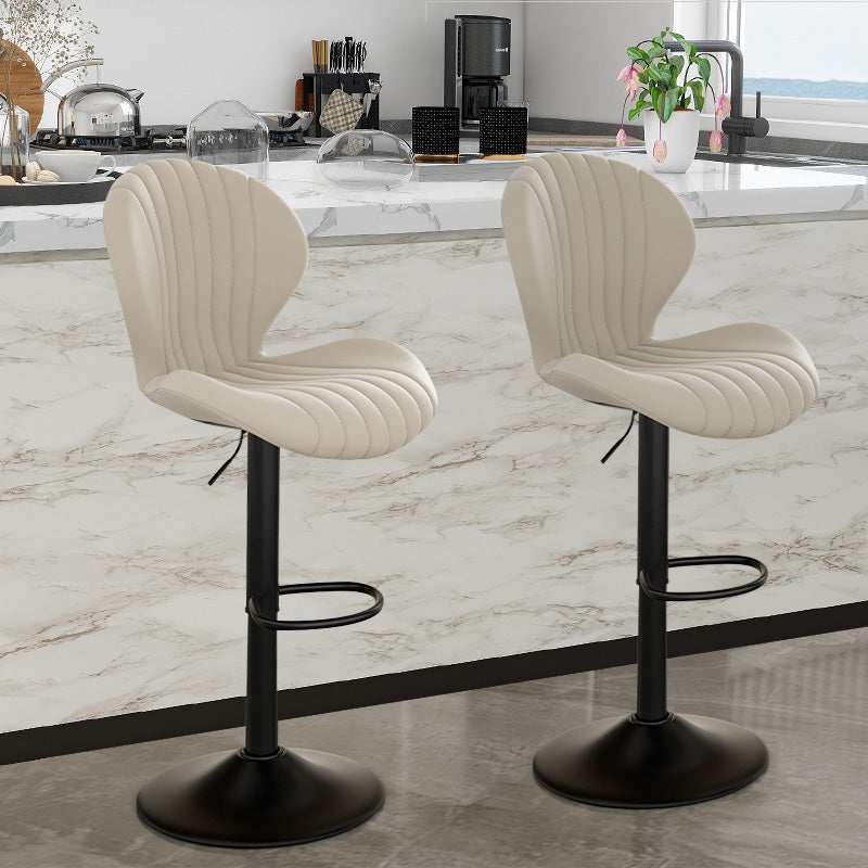 Daluvenix Swivel Bar Stools Set of 1/2/3/4 with Back, Adjustable Counter Height Bar Chairs with Heavy Duty Metal Base for Kitchen Island Dining Room Pub