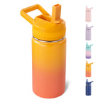 Daluvenix 12 oz Kids Water Bottle, Toddler Water Bottle 2-in-1 Straw and Chug, Stainless Steel Insulated Bottle for Kids, BPA-Free, Leak-Proof