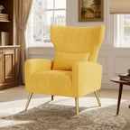 Daluvenix Velvet Accent Chair for Living Room, Modern Arm Chair with Pillow, Single Sofa Lounge Chair for Bedroom & Reading Room