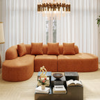 Daluvenix 114 Inch Boneless Couches for Living Room Modern Modular Sectional Sofa