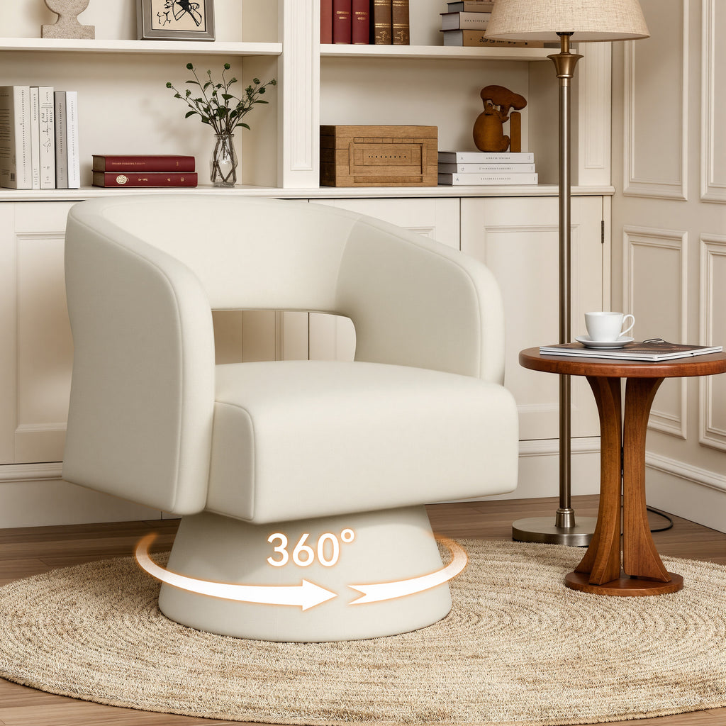 Daluvenix 360° Swivel Accent Chair Modern Luxury Barrel Chairs