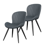 Daluvenix Modern Dining Chairs Set of 2/4 Upholstered Comfy Fabric Kitchen & Dining Room Chairs with Metal Legs & Thick Cushions for Living Room
