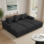 Daluvenix 113" Modern Modular Sectional Sofa L-Shaped Couch U-Shaped loud Couches Sofa Bed
