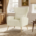 Daluvenix Velvet Accent Chair for Living Room, Modern Arm Chair with Pillow, Single Sofa Lounge Chair for Bedroom & Reading Room