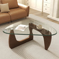 Daluvenix Modern Glass Coffee Table for Living Room, Mid Century Coffee Table, Triangle Small Coffee Tables, Suitable for Bedroom Living Room Reception Office Tables