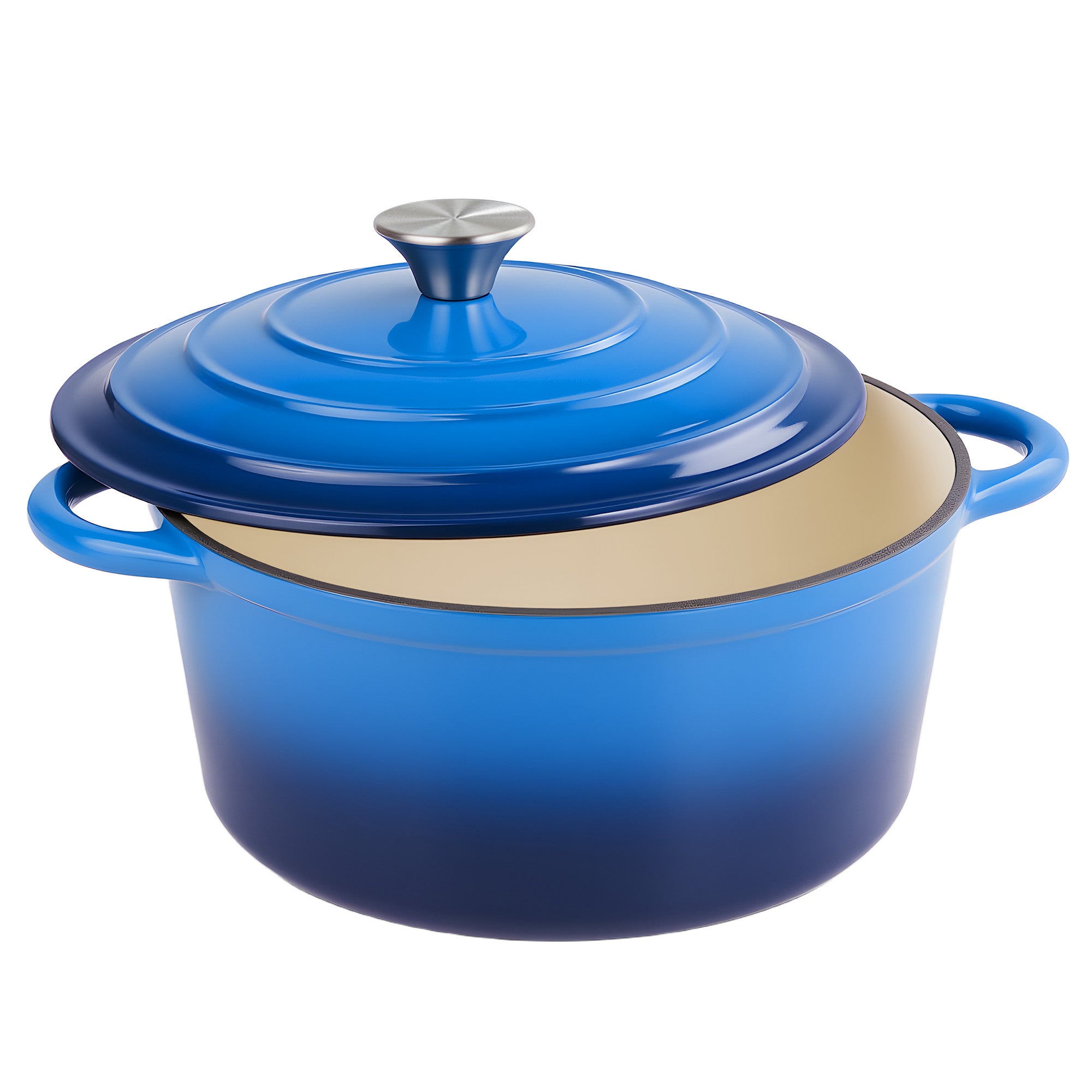Daluvenix 6qt Enameled Cast Iron Dutch Oven Pot with Lid for Bread,Non-Stick Cookware with Dual Handles for Cooking & Roasting