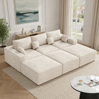 Daluvenix 113" Modern Modular Sectional Sofa L-Shaped Couch U-Shaped loud Couches Sofa Bed