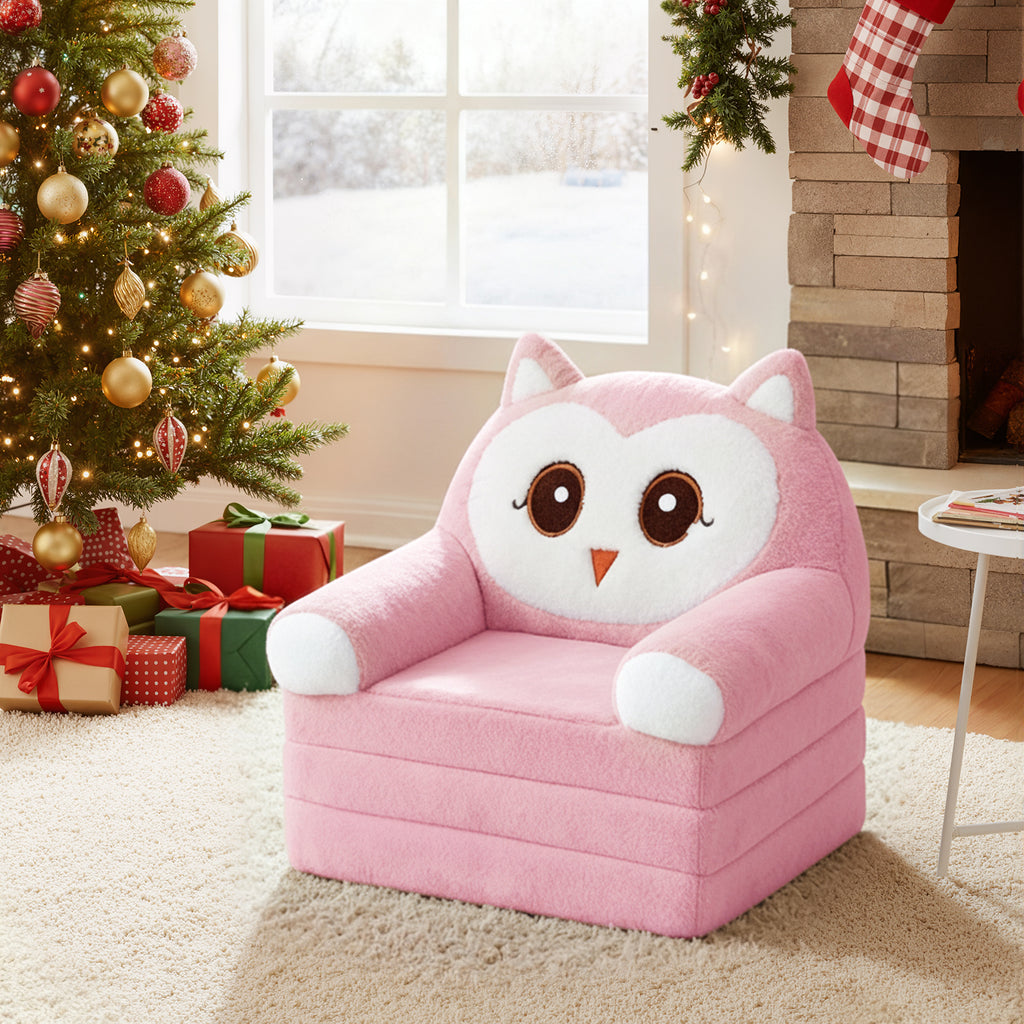 Daluvenix Toddler Sofa Chair 2 In 1 Soft Convertible Kids Couch for Girls Boys