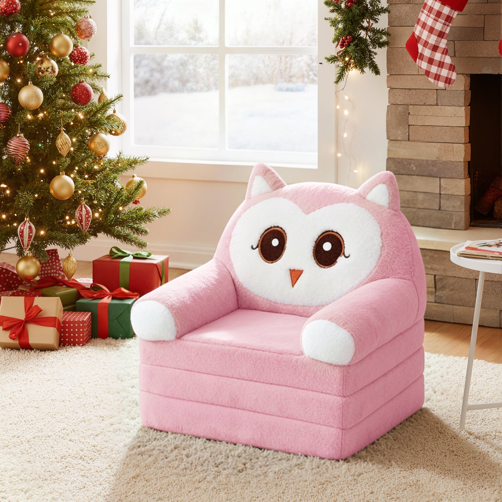 Daluvenix Toddler Sofa Chair 2 In 1 Soft Convertible Kids Couch for Girls Boys