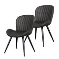 Daluvenix Modern Dining Chairs Set of 2/4 Upholstered Comfy Fabric Kitchen & Dining Room Chairs with Metal Legs & Thick Cushions for Living Room
