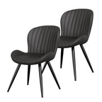Daluvenix Modern Dining Chairs Set of 2/4 Upholstered Comfy Fabric Kitchen & Dining Room Chairs with Metal Legs & Thick Cushions for Living Room