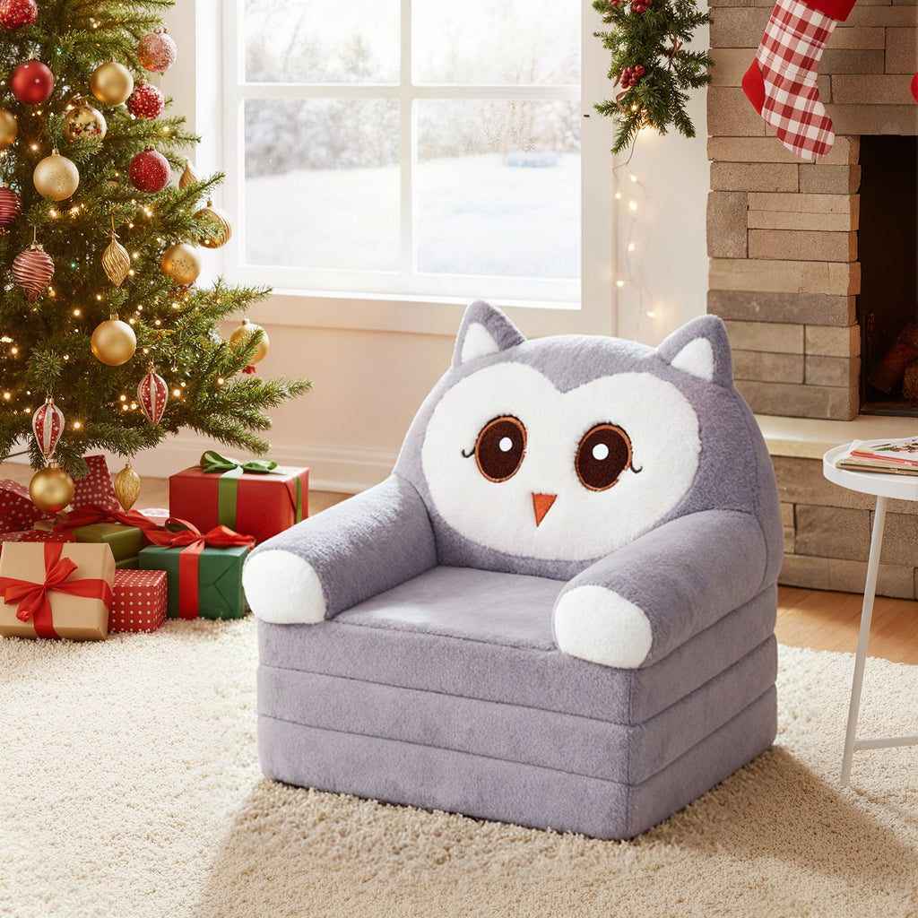 Daluvenix Toddler Sofa Chair 2 In 1 Soft Convertible Kids Couch for Girls Boys
