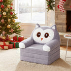 Daluvenix Toddler Sofa Chair 2 In 1 Soft Convertible Kids Couch for Girls Boys