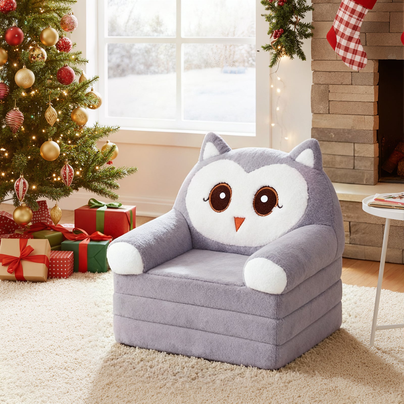 Daluvenix Toddler Sofa Chair 2 In 1 Soft Convertible Kids Couch for Girls Boys