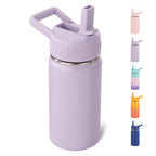 Daluvenix 12 oz Kids Water Bottle, Toddler Water Bottle 2-in-1 Straw and Chug, Stainless Steel Insulated Bottle for Kids, BPA-Free, Leak-Proof