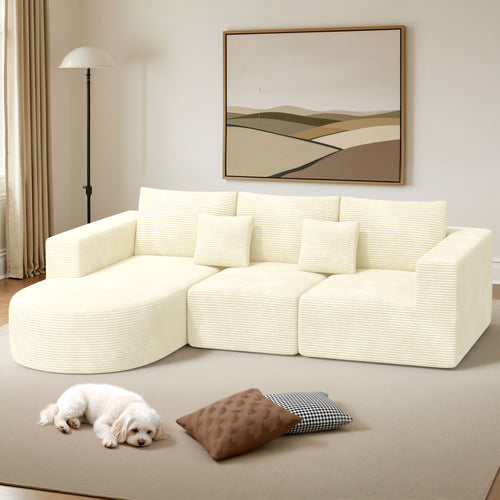 Daluvenix 104” Modular Sectional Sofa L-Shape Couch with Chaise