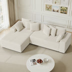 Daluvenix 111''Sectional Cloud Couches L-Shaped Oversized Loveseat Corduroy Couch