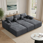 Daluvenix 113" Modern Modular Sectional Sofa L-Shaped Couch U-Shaped loud Couches Sofa Bed