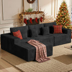 Daluvenix 111” Modular Sectional Sofa Cloud Sectional Couch with L-Shape Chaise