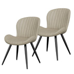 Daluvenix Modern Dining Chairs Set of 2/4 Upholstered Comfy Fabric Kitchen & Dining Room Chairs with Metal Legs & Thick Cushions for Living Room