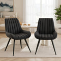 Daluvenix Modern Dining Chairs Set of 2/4, Upholstered Fabric Comfy Kitchen Dining Chairs with Metal Legs & Thick Cushions for Dining Living Room