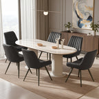 Daluvenix Modern Dining Chairs Set of 2/4, Upholstered Fabric Comfy Kitchen Dining Chairs with Metal Legs & Thick Cushions for Dining Living Room