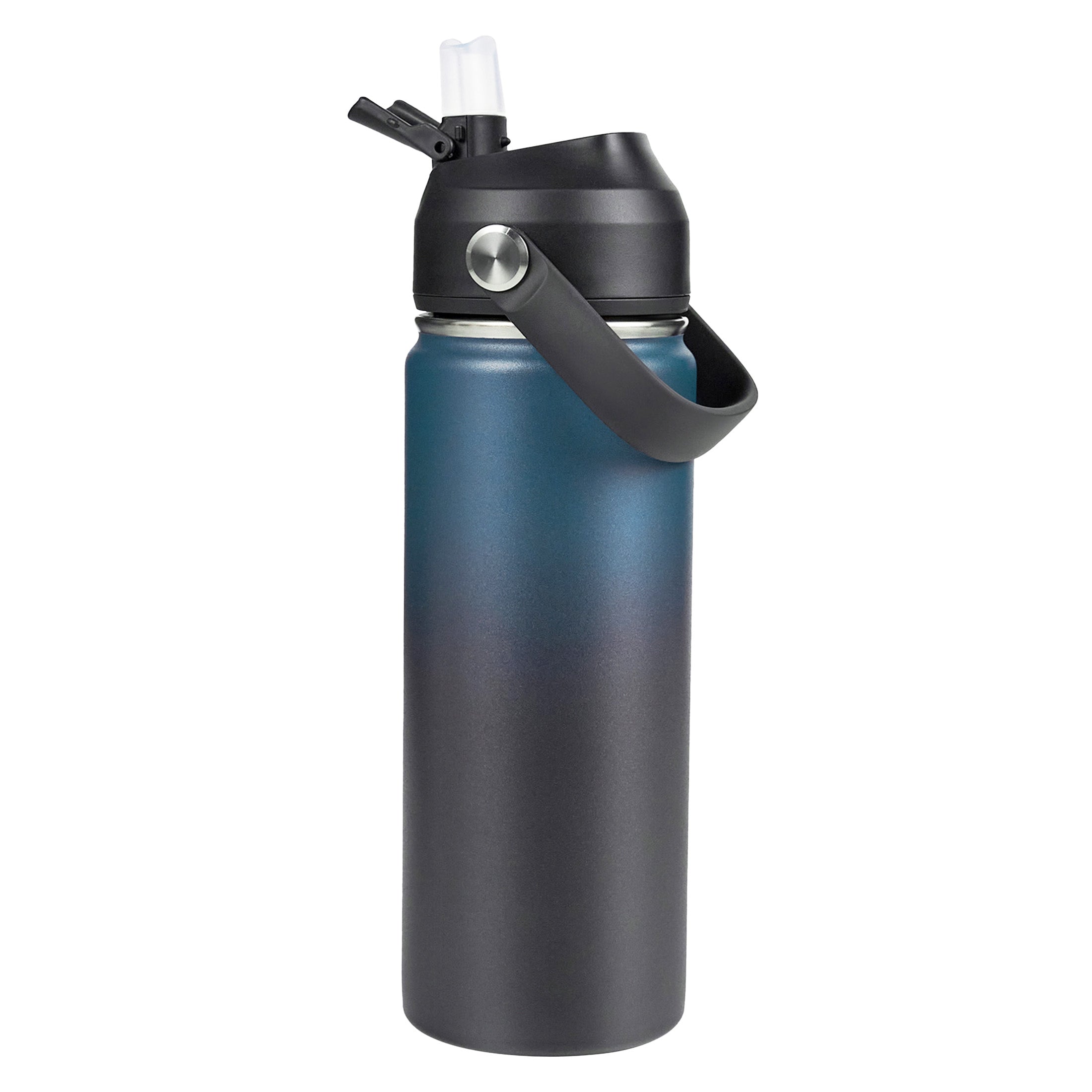 Daluvenix Stainless Steel Water Bottle with Straw Lid, 18oz / 24oz Vacuum Insulated Water Bottles for Sports, Travel